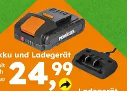 Globus Baumarkt Primaster Akku und Ladegerät Angebot