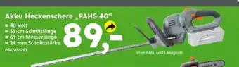 Globus Baumarkt Primaster Akku Heckenschere PAHS 40 Angebot