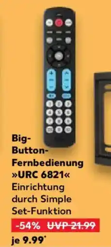 Kaufland Big- Button- Fernbedienung URC 6821 Angebot