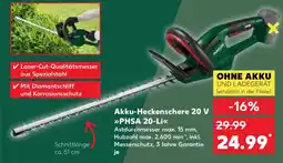 Kaufland PARKSIDE Akku-Heckenschere 20 V PHSA 20-Li Angebot