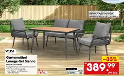 Netto Marken-Discount SWING HARMONIE Gartenmöbel Lounge-Set Sienna Angebot