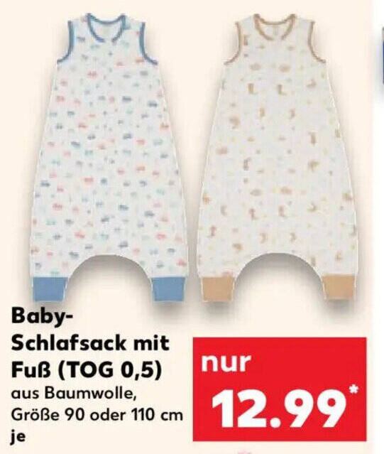 LUPILU Baby- Schlafsack mit Fu (TOG 0,5) Angebot bei Kaufland