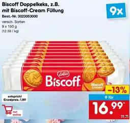 Netto Marken-Discount Biscoff Doppelkeks, z.B. mit Biscoff-Cream Füllung Angebot