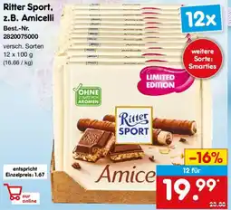 Netto Marken-Discount Ritter Sport, z.B. Amicelli Angebot