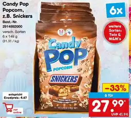 Netto Marken-Discount Candy Pop Popcorn, z.B. Snickers Angebot