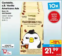 Netto Marken-Discount Cantabile, z.B. Vanilla Americano Ade Angebot