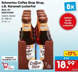 Netto Marken-Discount Schwartau Coffee Shop Sirup, z.B. Karamell zuckerfrei Angebot