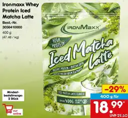 Netto Marken-Discount Ironmaxx Whey Protein Iced Matcha Latte Angebot