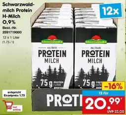 Netto Marken-Discount Schwarzwald- milch Protein H-Milch 0,9% Angebot