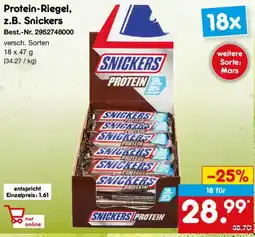 Netto Marken-Discount Protein-Riegel, z.B. Snickers Angebot