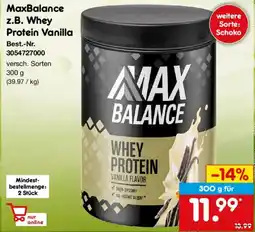 Netto Marken-Discount MaxBalance z.B. Whey Protein Vanilla Angebot