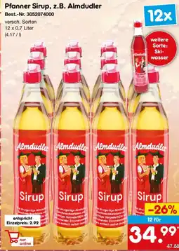 Netto Marken-Discount Pfanner Sirup, z. B. Almdudler Angebot