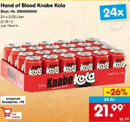 Netto Marken-Discount Hand of Blood Knabe Kola Angebot