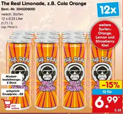 Netto Marken-Discount The Real Limonade, z.B. Cola Orange Angebot