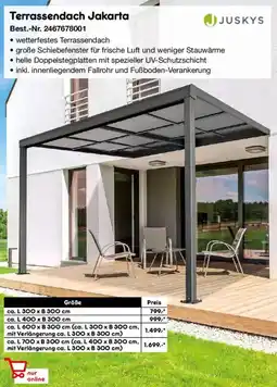 Netto Marken-Discount JUSKYS Terrassendach Jakarta Angebot