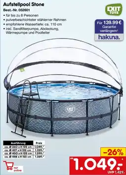 Netto Marken-Discount Aufstellpool Stone Angebot