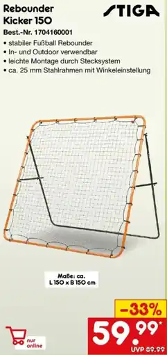 Netto Marken-Discount STIGA Rebounder Kicker 150 Angebot