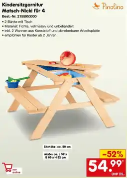 Netto Marken-Discount Pinolino Kindersitzgarnitur Matsch-Nicki für 4 Angebot