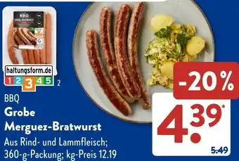 Aldi Süd BBQ Grobe Merguez-Bratwurst Angebot