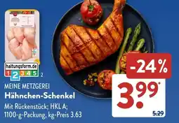 Aldi Süd MEINE METZGEREI Hähnchen-Schenkel Angebot