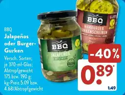 Aldi Süd BBQ Jalapeños oder Burger- Gurken Angebot