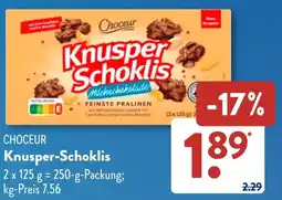 Aldi Süd CHOCEUR Knusper-Schoklis Angebot