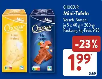Aldi Süd CHOCEUR Mini-Tafeln Angebot