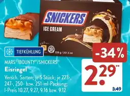 Aldi Süd MARS /BOUNTY/SNICKERS Eisriegel Angebot