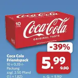 Combi Coca cola friendspack Angebot