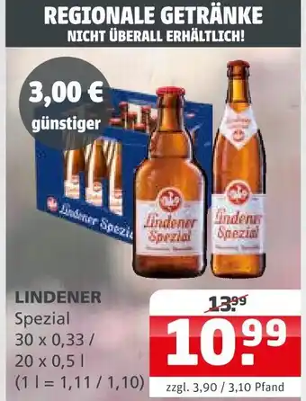 Getränke Quelle Lindener spezial Angebot