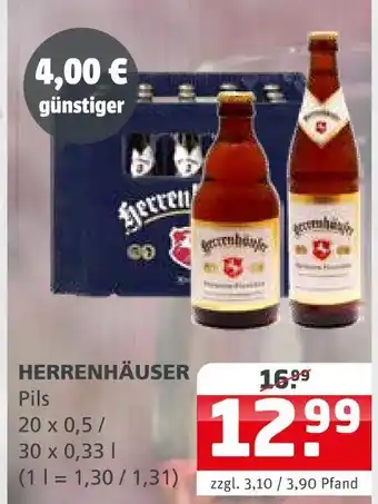 Getränke Quelle Herrenhäuser pils Angebot