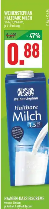 Marktkauf Weihenstephan haltbare milch Angebot