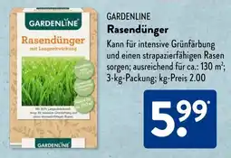 Aldi Süd GARDENLINE Rasendünger Angebot