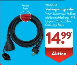 Aldi Süd WORKZONE Verlängerungskabel Angebot