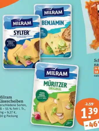 tegut Milram käsescheiben Angebot