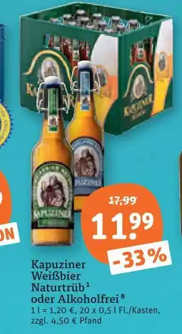 tegut Kapuziner weißbier naturtrüb oder alkoholfrei Angebot