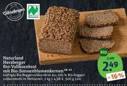 tegut Herzberger bio-vollkornbrot mit bio-sonnenblumenkernen Angebot