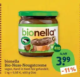 tegut Bionella bio-nuss-nougatcreme Angebot