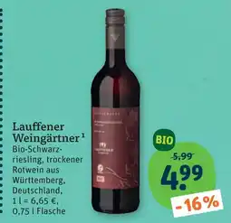 tegut Lauffener weingärtner bio-schwarzriesling Angebot