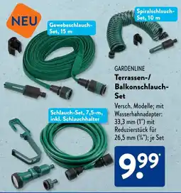 Aldi Süd GARDENLINE Terrassen-/ Balkonschlauch-Set Angebot