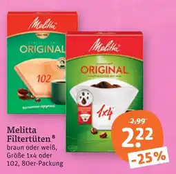 tegut Melitta filtertüten Angebot