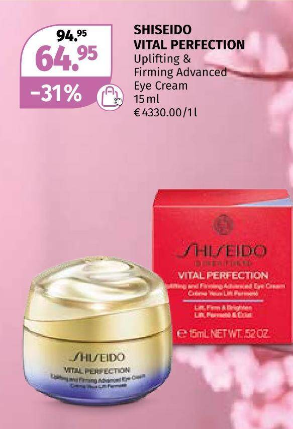 Shiseido vital perfection Angebot bei Müller