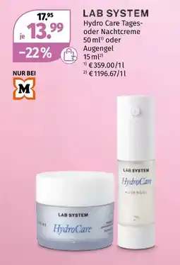 Müller Lab system hydro care tages- oder nachtcreme Angebot