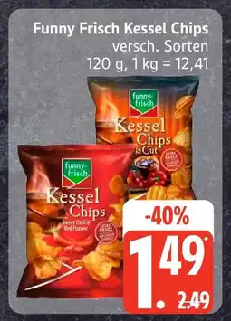 Edeka Funny frisch kessel chips sweet chili & red pepper Angebot