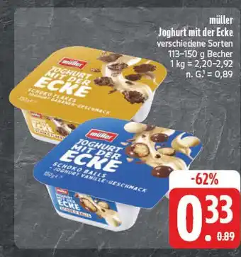 E-Center Müller joghurt mit der ecke Angebot