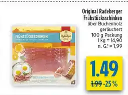 diska Radeberger original radeberger frühstücksschinken Angebot