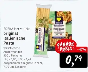 KONSUM Edeka herzstücke original italienische pasta Angebot