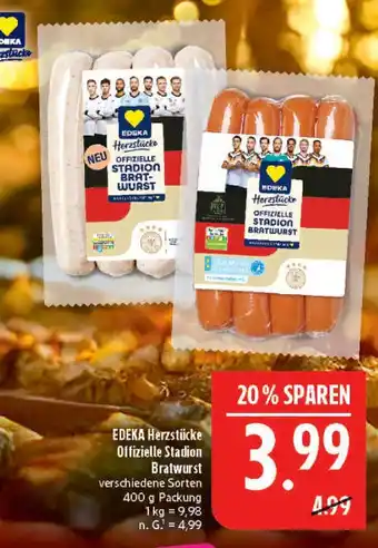 Marktkauf Edeka herzstücke offizielle stadion bratwurst Angebot