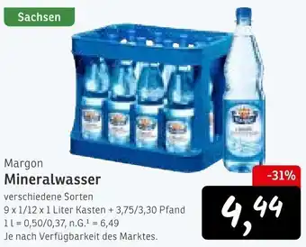 KONSUM Margon Mineralwasser Angebot