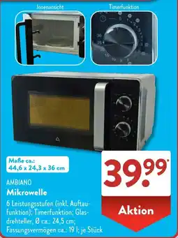 Aldi Süd AMBIANO Mikrowelle Angebot